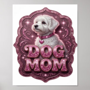 Wunderschöne rosa HUND-MUTTER Poster