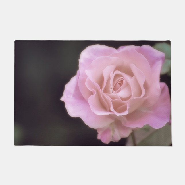 Wunderschöne Rosa Rose Fußmatte (Vorderseite)