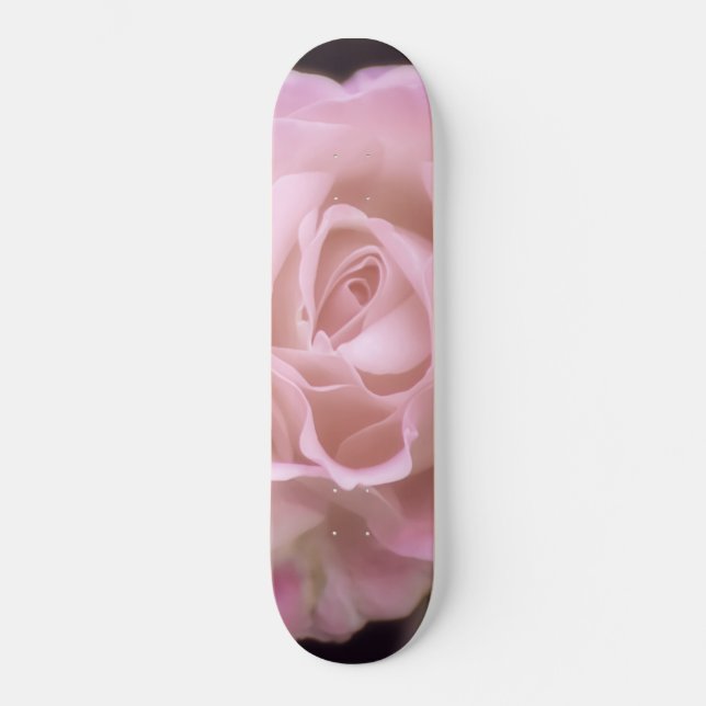 Wunderschöne Rosa Rose Skateboard (Vorderseite)