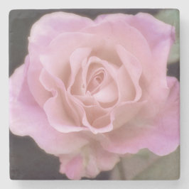 Wunderschöne Rosa Rose Steinuntersetzer