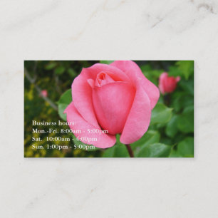 wunderschöne rosa Rosenblume professionell Visitenkarte