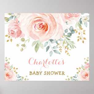 Wunderschöne rosafarbene Wasserfarben-Rosen Baby S Poster