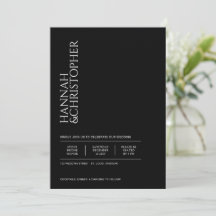 Wunderschöne schwarze und weiße Hochzeit