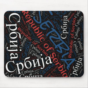 Wunderschöne serbische Flaggenfarben Patriotic Mousepad