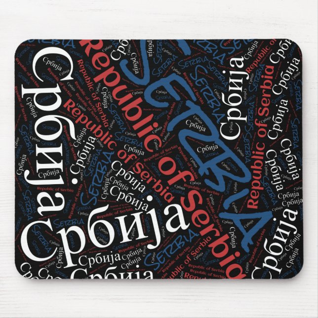 Wunderschöne serbische Flaggenfarben Patriotic Mousepad (Vorne)