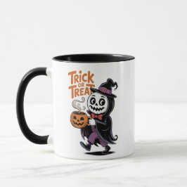 Wunderschöne Skelettwitz mit Niedlichem Halloween- Tasse