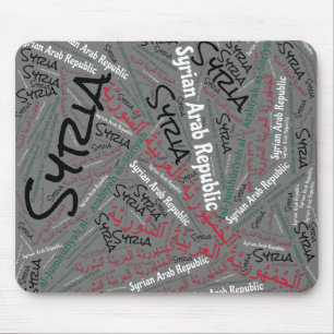 Wunderschöne Syrien Flag Farben Patriotic Mousepad