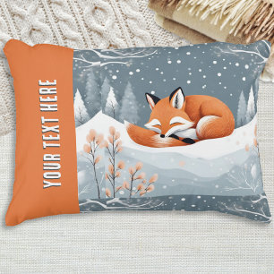 Wunderschöne Tierwelt Winterfuchs im Schnee Schlaf Dekokissen