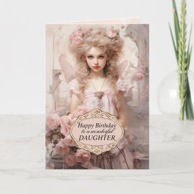 Wunderschöne Tochter Birthday Girl Feiertagskarte (Vorderseite)