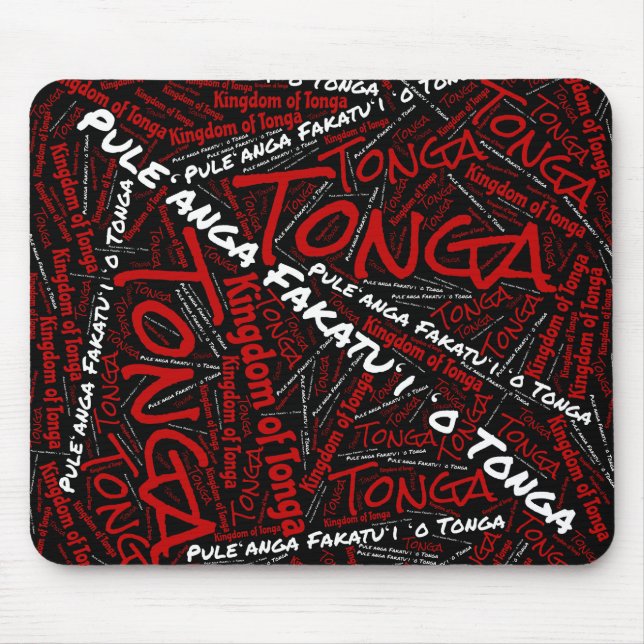 Wunderschöne Tonga Flag Farben Patriotic Mousepad (Vorne)