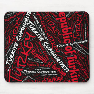 Wunderschöne türkische Flaggenfarben Patriotik Mousepad