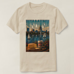 Wunderschöne Uferpromenade von Wisconsin am Großen T-Shirt