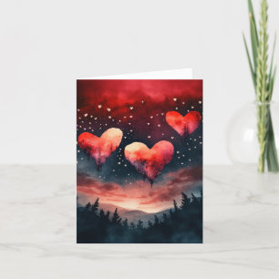Wunderschöne Valentins- und Romantikkarte Dankeskarte