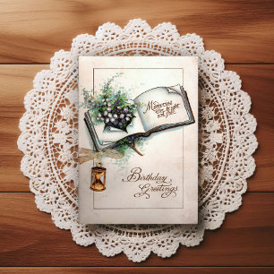 Wunderschöne Vintage-Geburtstagsglückwünsche aus d Postkarte