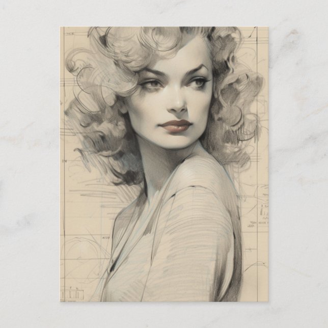 Wunderschöne Vintage Postkarte (Vorderseite)