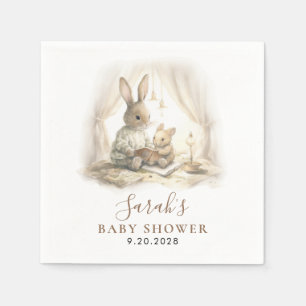 Wunderschöne Wasserfarben-Hasen-Baby-Party Serviette