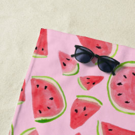Wunderschöne Wassermelonen Sommerspass Obst Strandtuch
