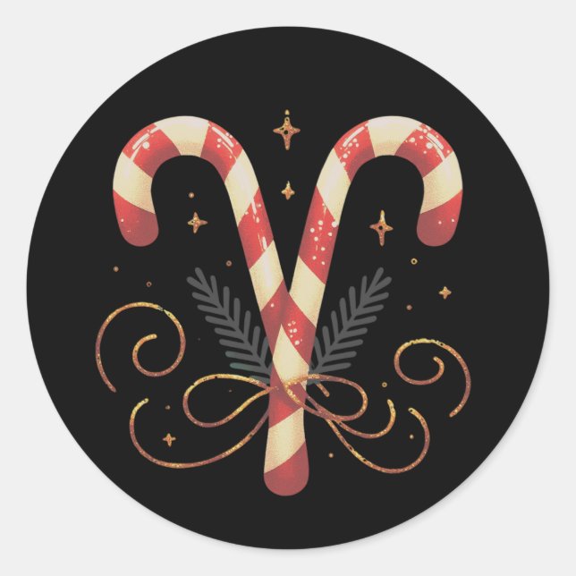 Wunderschöne Weihnachtsaufkleber Runder Aufkleber (Vorderseite)