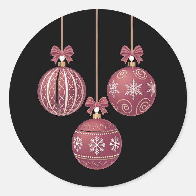Wunderschöne Weihnachtsaufkleber Runder Aufkleber (Vorderseite)