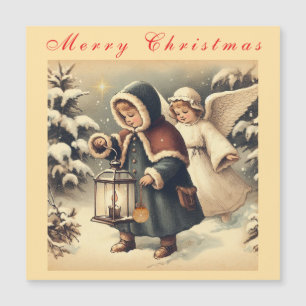Wunderschöne Weihnachtsengel Magnetkarte