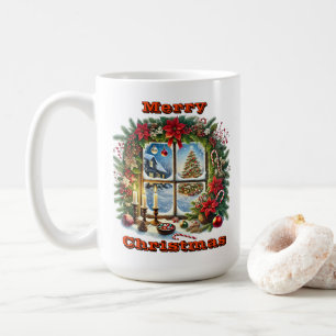 Wunderschöne Weihnachtsfensterwelt Kaffeetasse