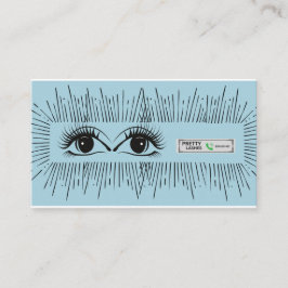 Wunderschöne Wimpern Moderne Blaue Minimalistische Empfehlungskarte