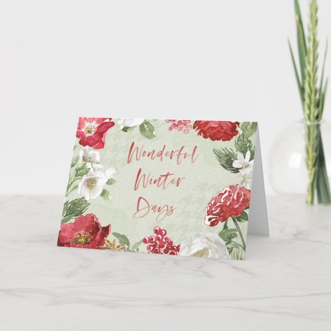 Wunderschöne Wintertage Feiertagskarte (Vorderseite)