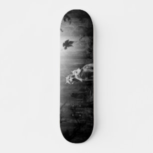 Wunderschöne Wölfe Schwarz und Weiß Leaf uns allei Skateboard