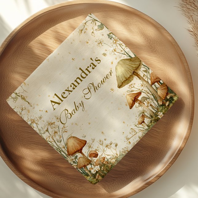 Wunderschöne Woodland Mushroom Kinderdusche Serviette (Von Creator hochgeladen)