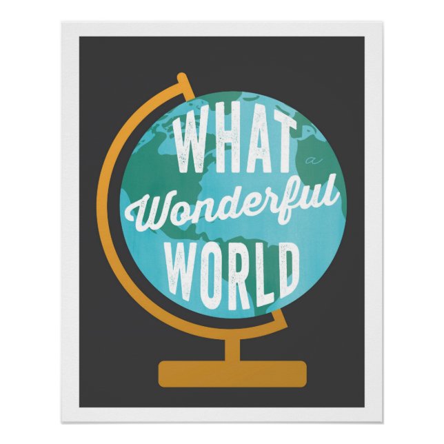 Wunderschöne World Globe Art Print Poster (Vorderseite)