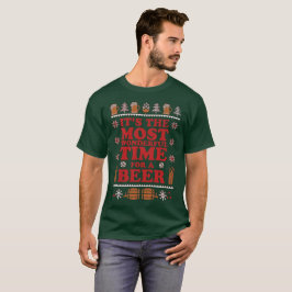 Wunderschöne Zeit für ein Bier Weihnachten Urlaub T-Shirt
