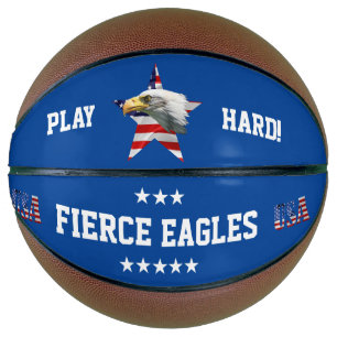 Wunderschöner Adler, die amerikanische Flagge, Sta Basketball