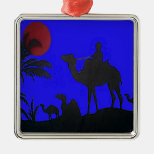 Wunderschöner atemberaubender Sonnenuntergang Kame Silbernes Ornament
