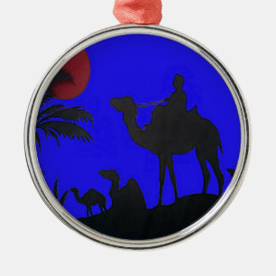 Wunderschöner atemberaubender Sonnenuntergang Kame Silbernes Ornament