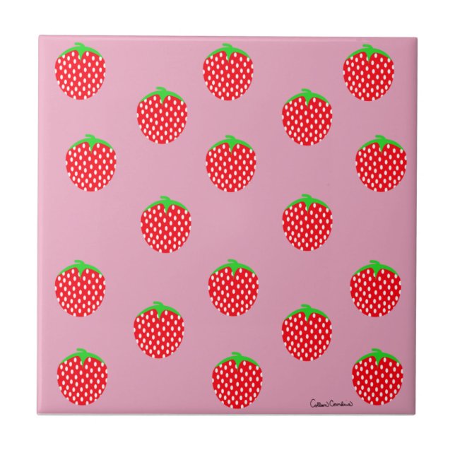 Wunderschöner Beeren-Sommer Fliese (Vorderseite)
