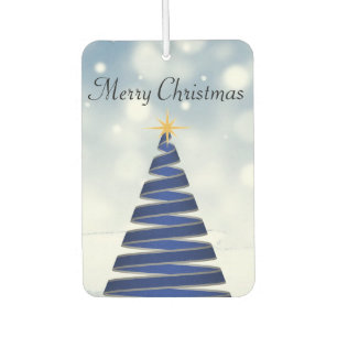 Wunderschöner Blauer Weihnachtsbaum, Schneeflocke Autolufterfrischer