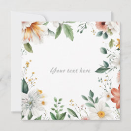 Wunderschöner Blumenrahmen Einladung