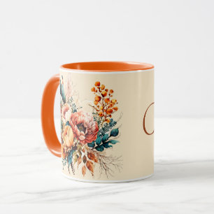 Wunderschöner Boho-Herbststrauß personalisiert Tasse