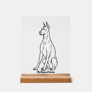 Wunderschöner Dobermann Acrylschild