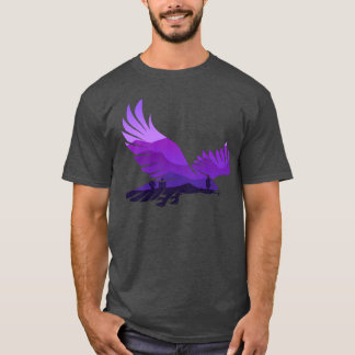 Wunderschöner Fliegenwald Bird Silhouette Fundus T-Shirt