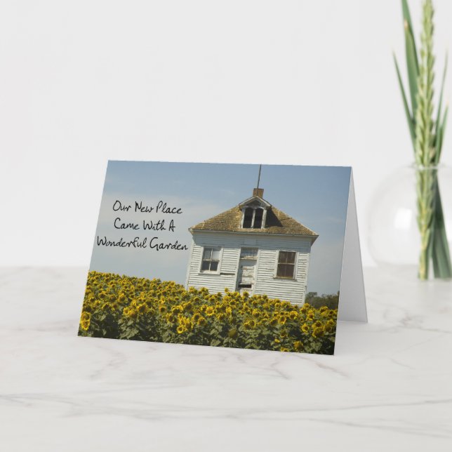 Wunderschöner Garten - Funny Change of Address Ankündigung (Vorderseite)