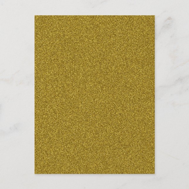 Wunderschöner, gürtelgelber Glitzer Postkarte (Vorderseite)