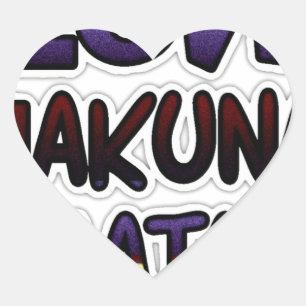 Wunderschöner Hakuna Matata Kunstdruck Herz-Aufkleber