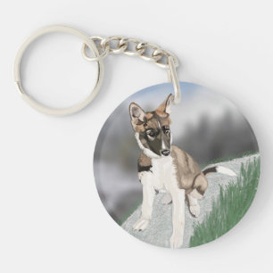 Wunderschöner Husky-Welpe Schlüsselanhänger