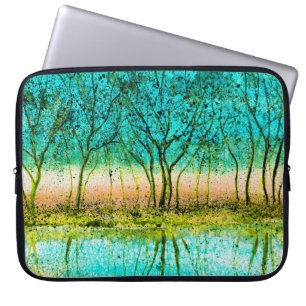 wunderschöner Landschaftshintergrund, bunt, Herbst Laptopschutzhülle