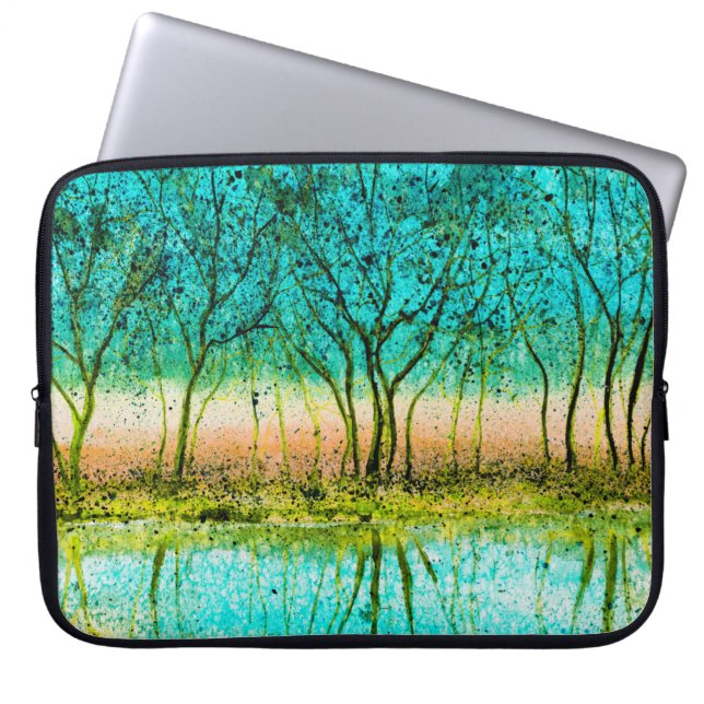 wunderschöner Landschaftshintergrund, bunt, Herbst Laptopschutzhülle (Vorderseite)