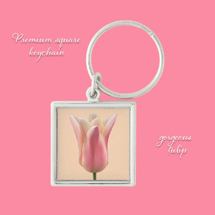 Wunderschöner rosa Tulpen-Schlüsselanhänger-Gesche Schlüsselanhänger