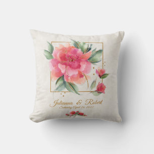Wunderschöner Rosengarten Budget-Hochzeit Kissen