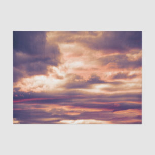 Wunderschöner Sonnenuntergang Orange Lila Himmel W Seidenpapier