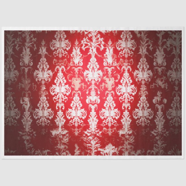 Wunderschöner WeihnachtsDamask Seidenpapier (Vorderseite)
